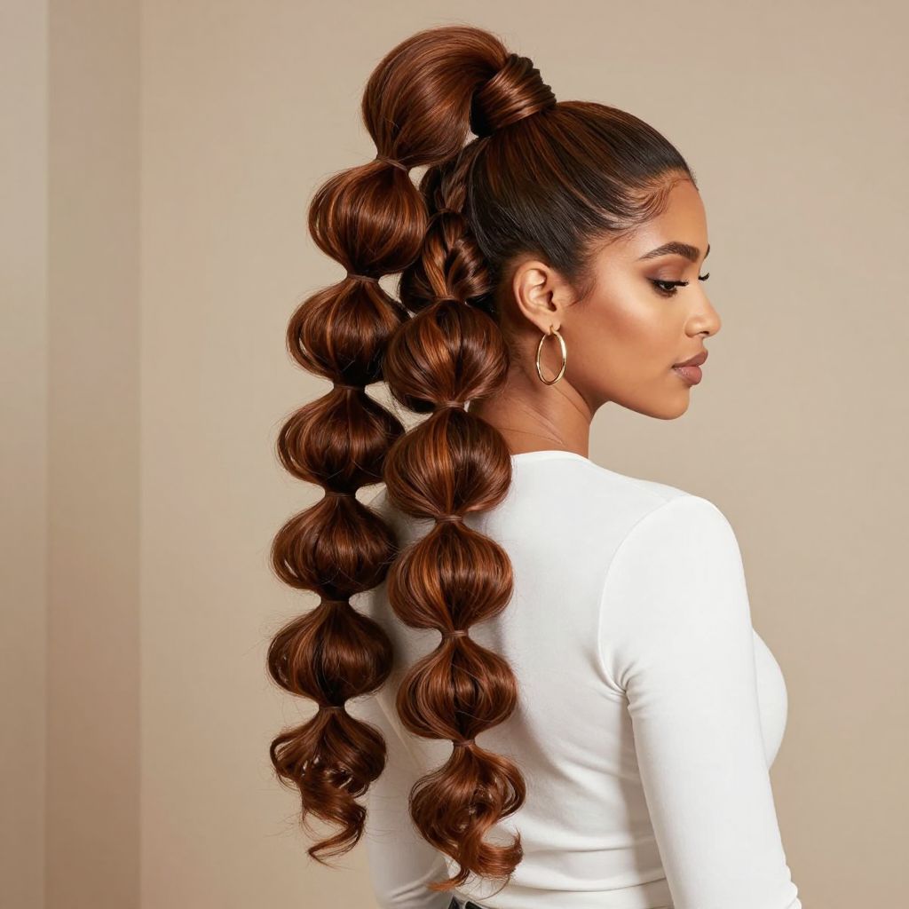 Bubble Braid Sculpted Ponytail