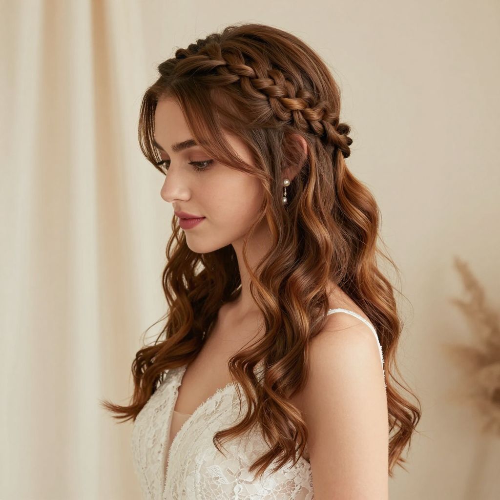 Half-Up Braided Crown