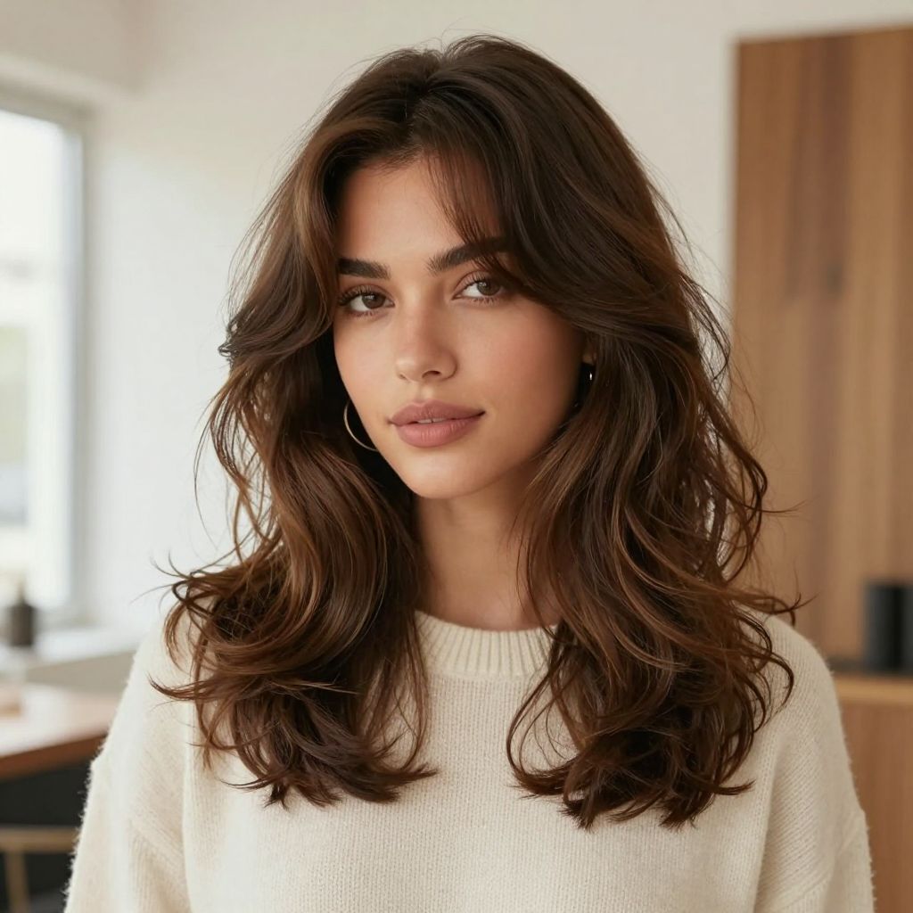 Soft Face-Framing Curls with Volume