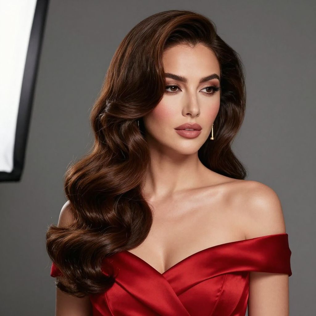 Elegant Side Swept Ringlets