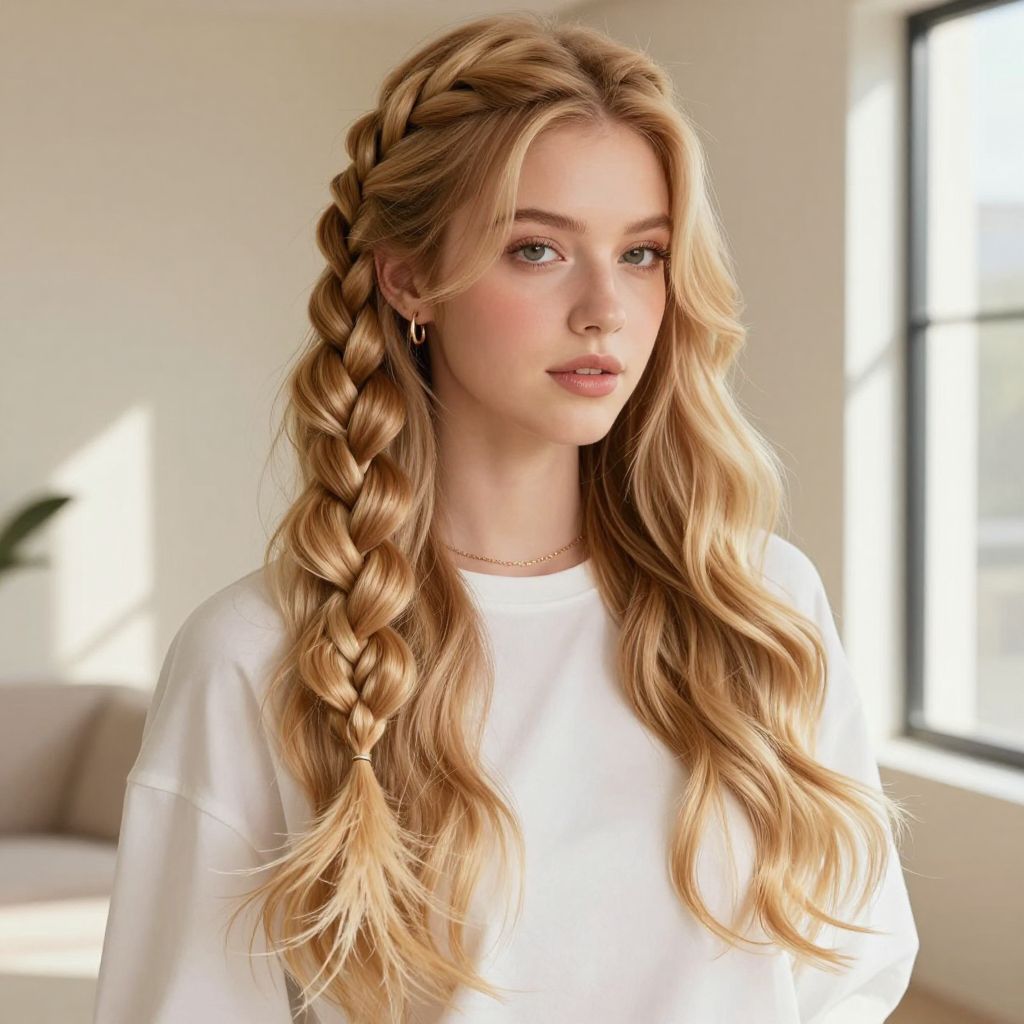 Bubble Braid with Feathered Ends