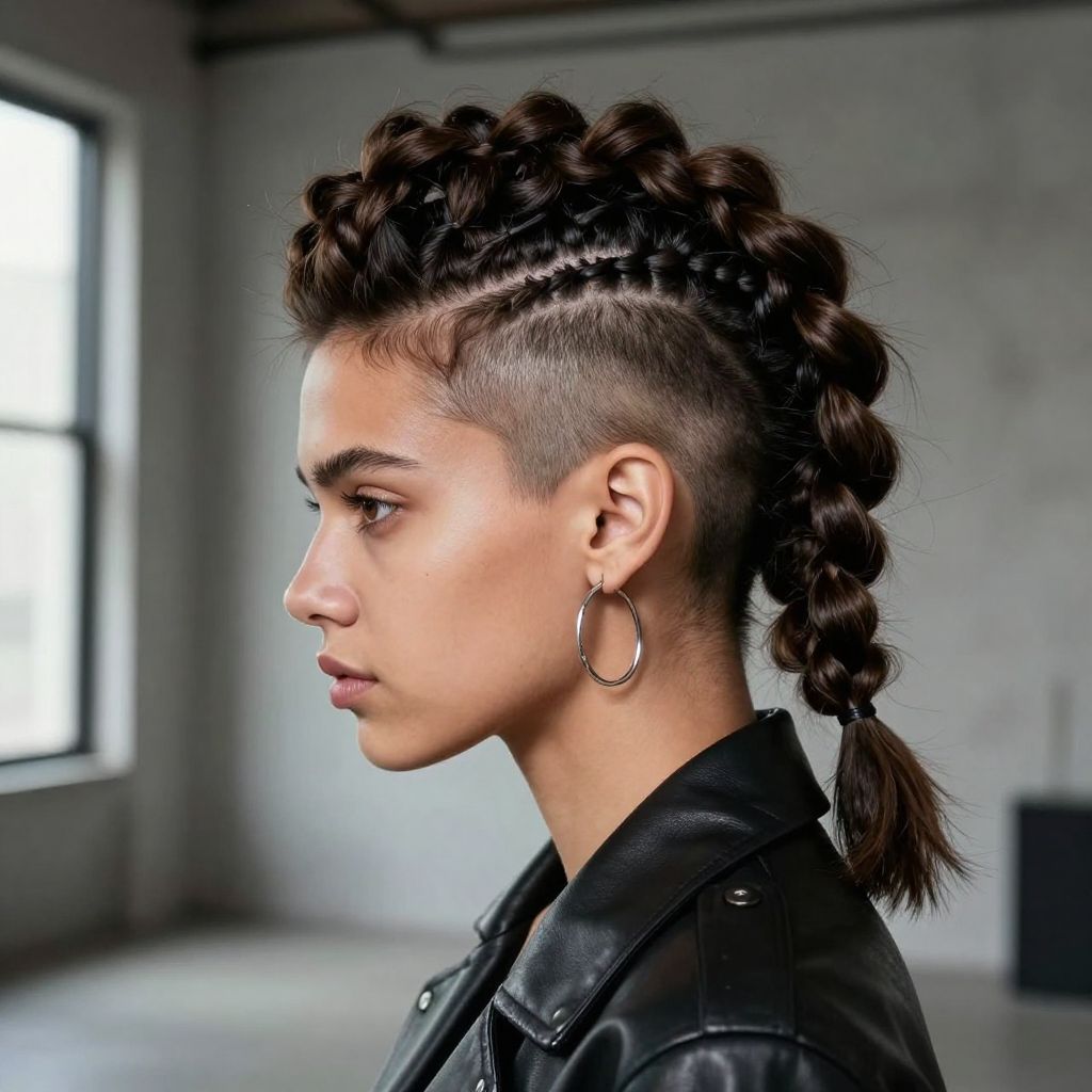 Bubble Braid Mohawk