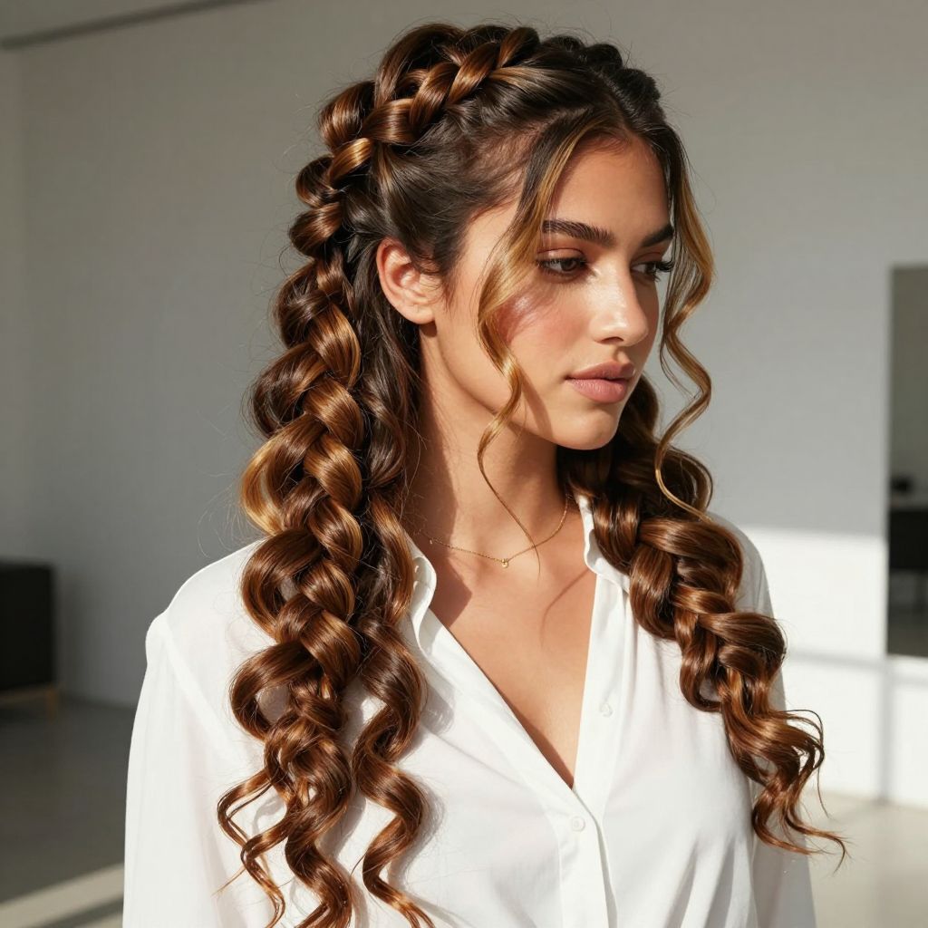 Bubble Braid with Fishtail Accent