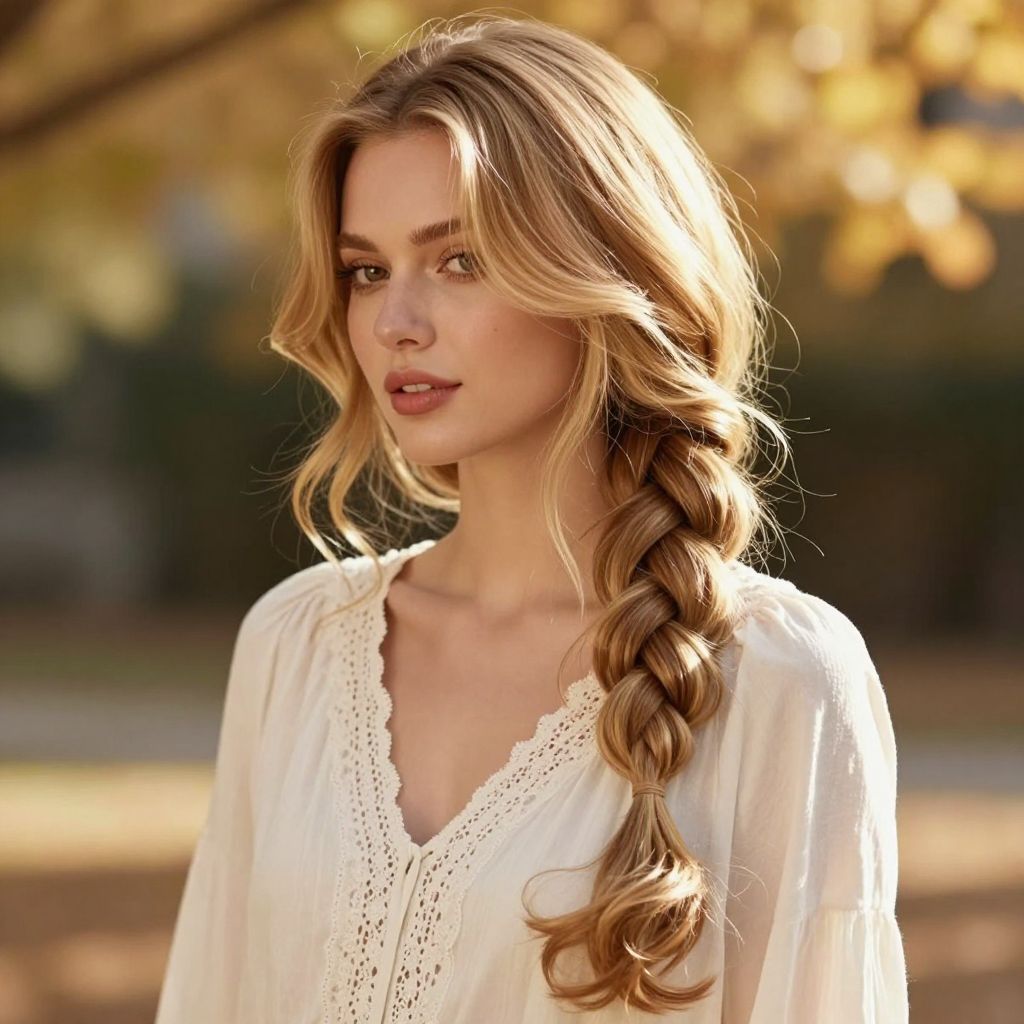 Side Bubble Braid Sweep