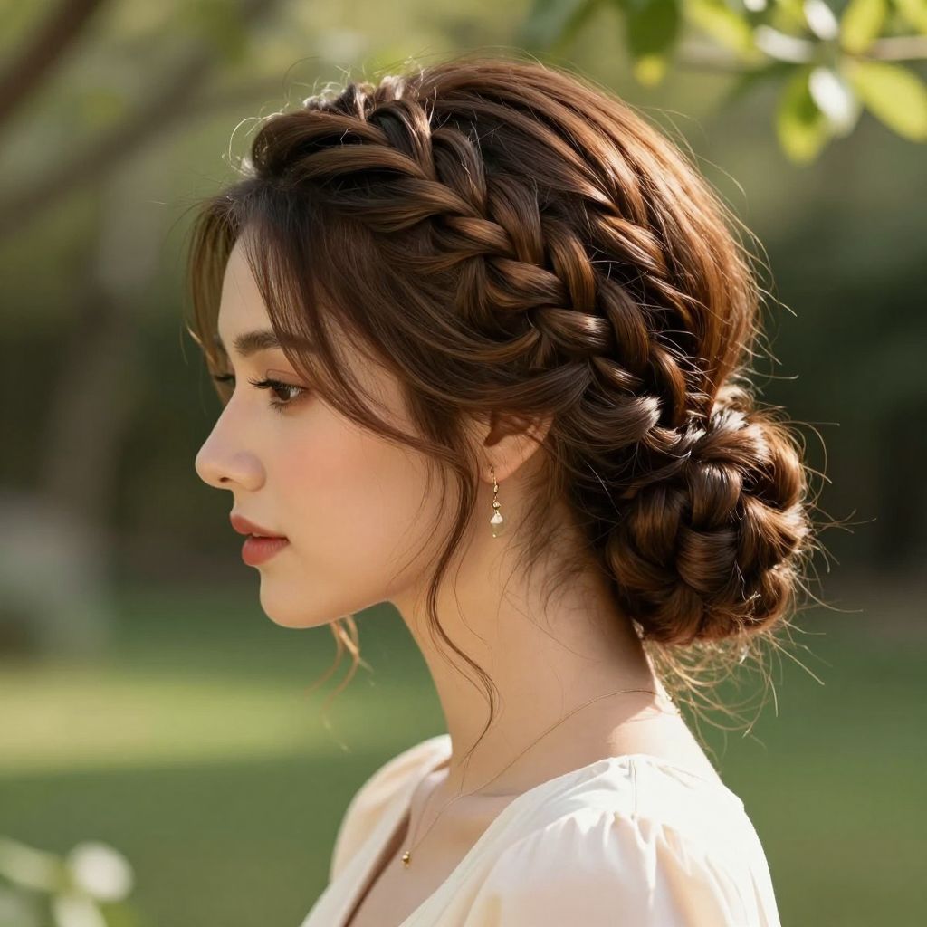 Braided Crown Bun