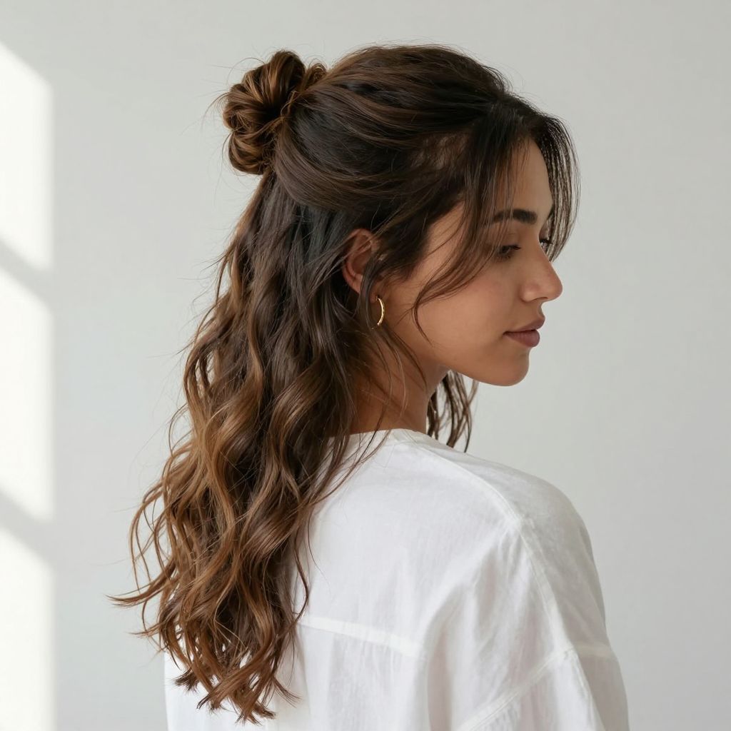 Half Up Bun