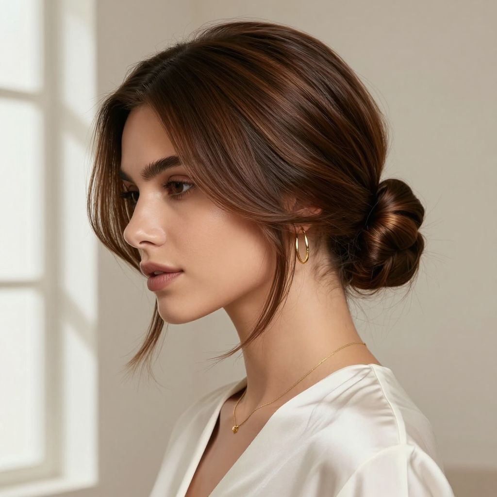 Side Part Bun