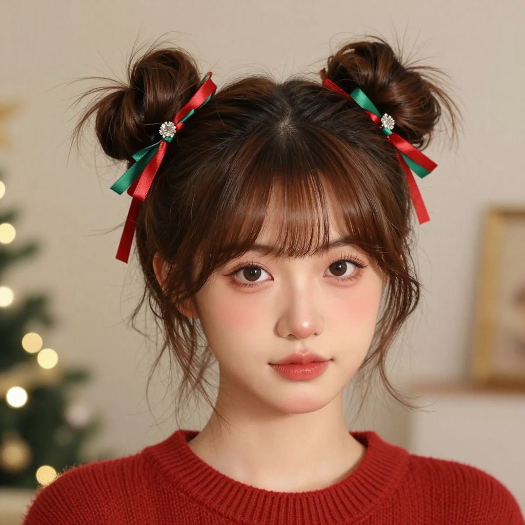Holiday-Inspired Space Buns