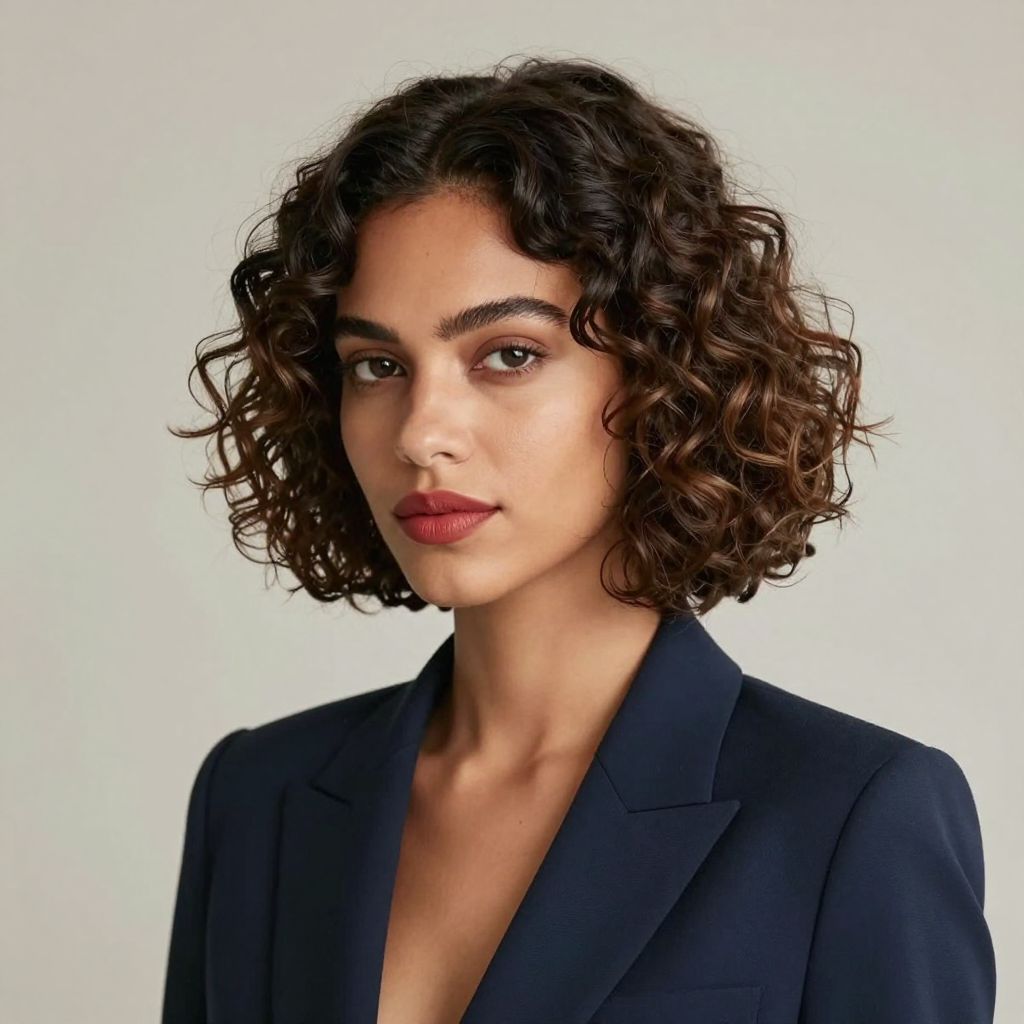 Curly French Bob
