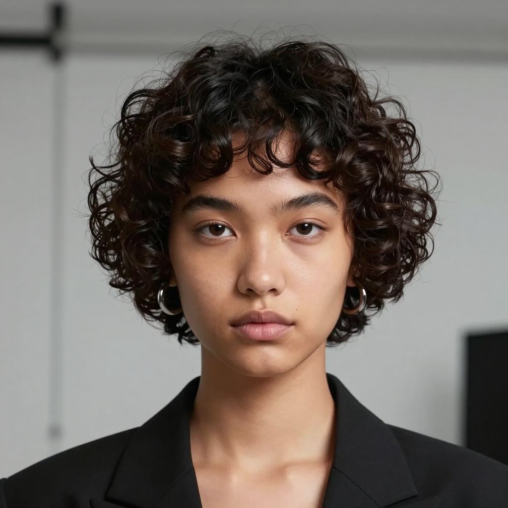 Curly Bowl Inspired Cut