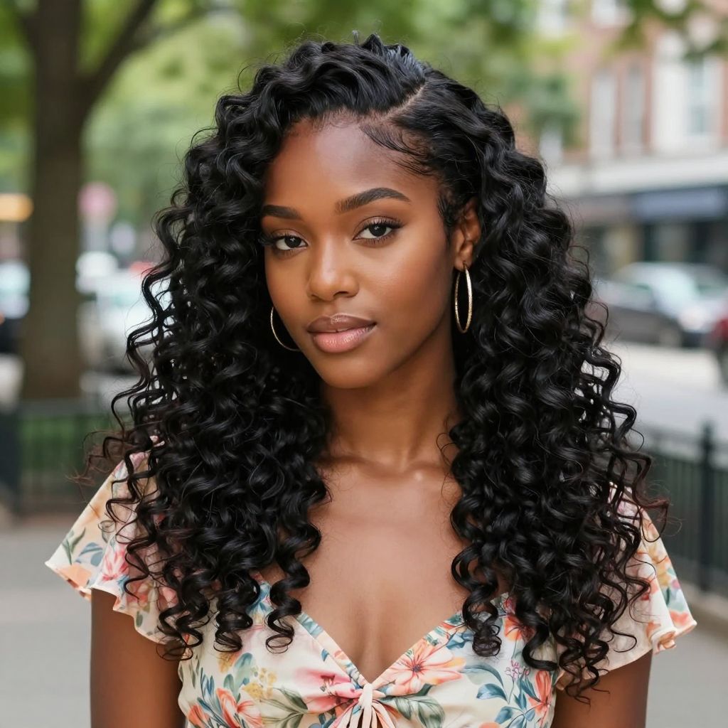 Half Up Half Down Curls