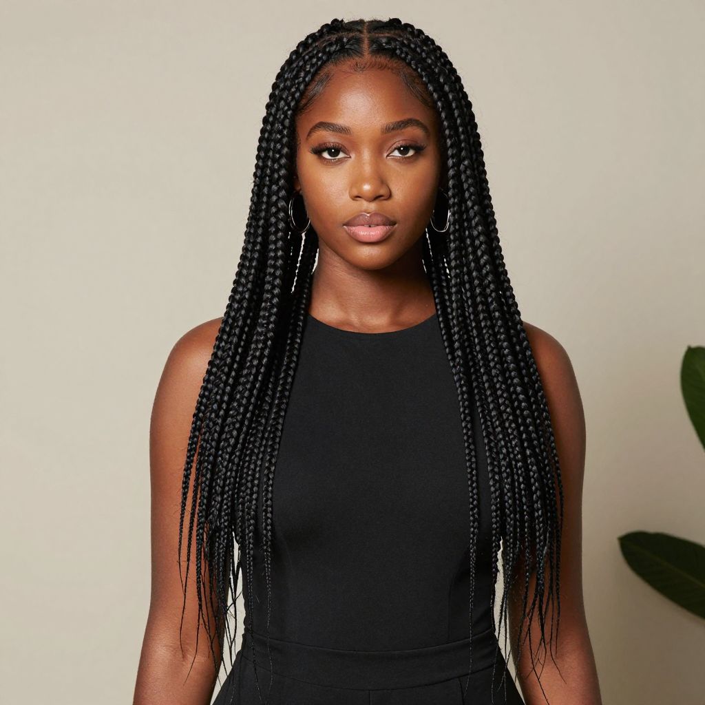 Side Part Box Braids