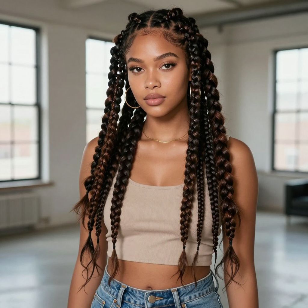 Jumbo Braids With Glossy Finish
