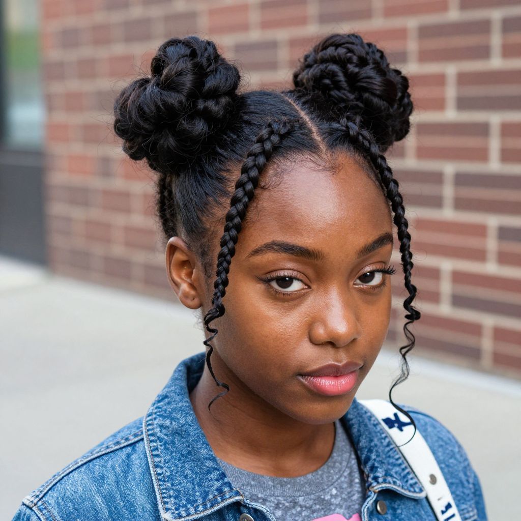 Braided Space Buns