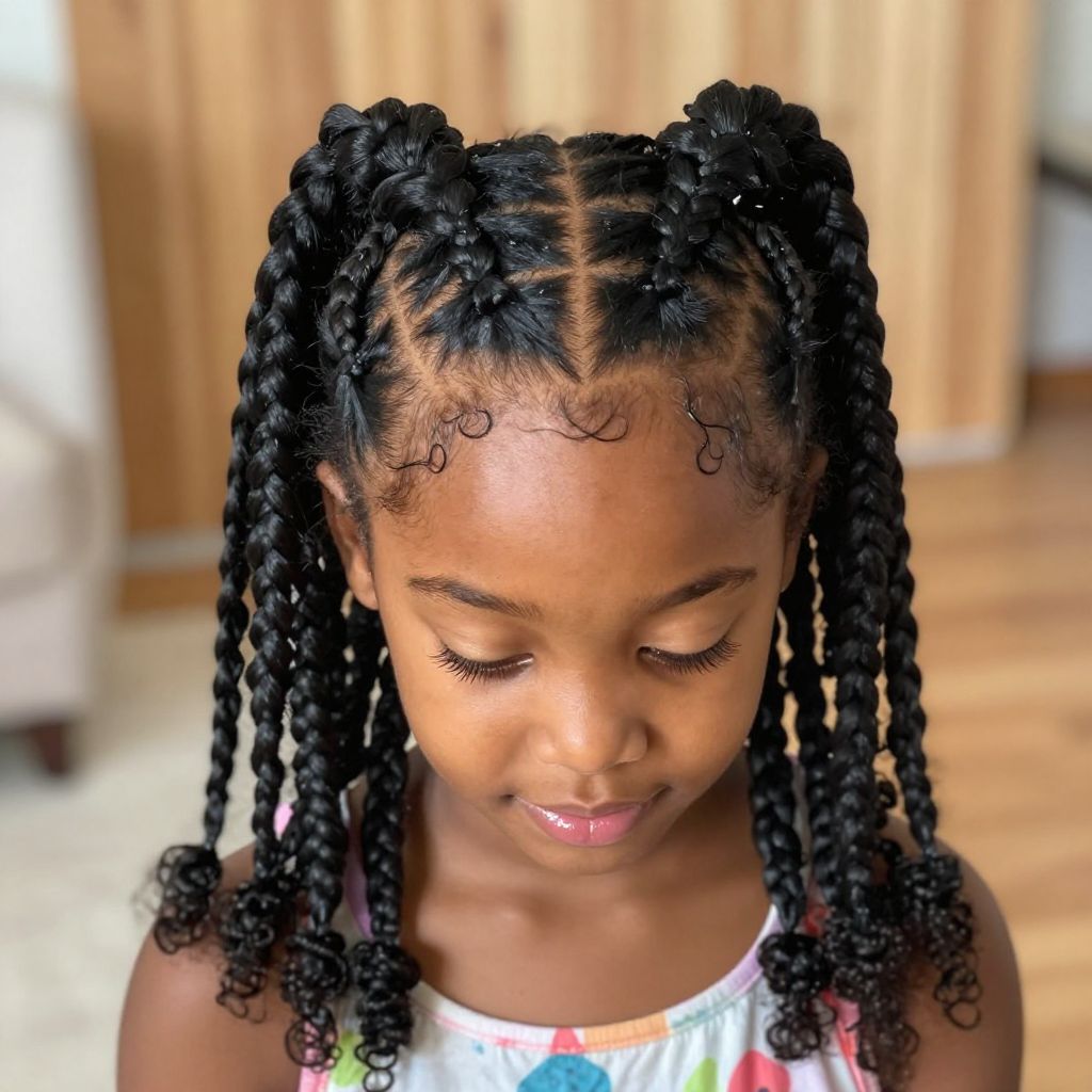 Heart Part Braids