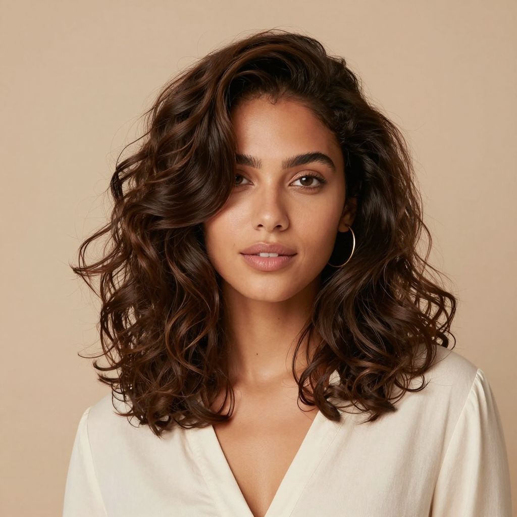 Side Parted Loose Curls