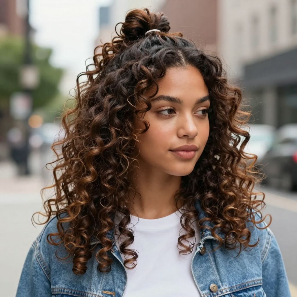 Half Up Top Knot Twist