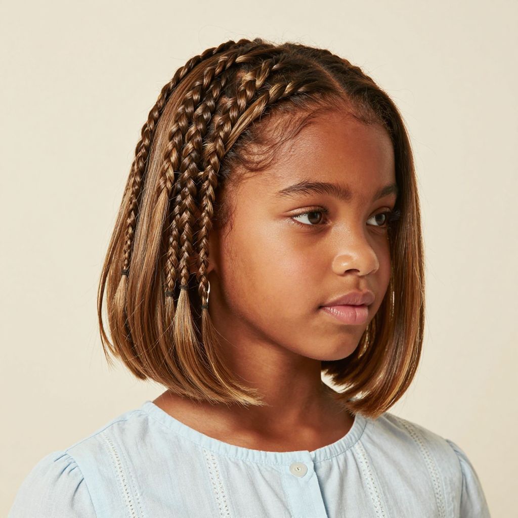 Braided Bob With Curved Ends