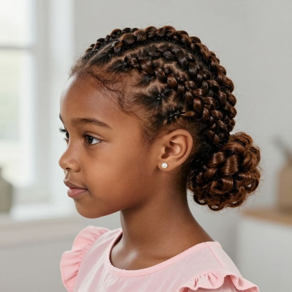Stitch Braids Into Low Bun