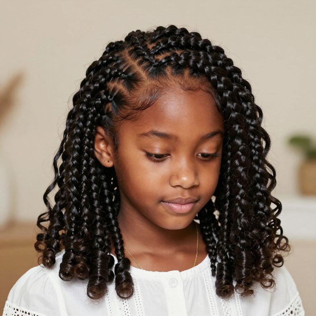 Goddess Braids With Cornrow Feed In