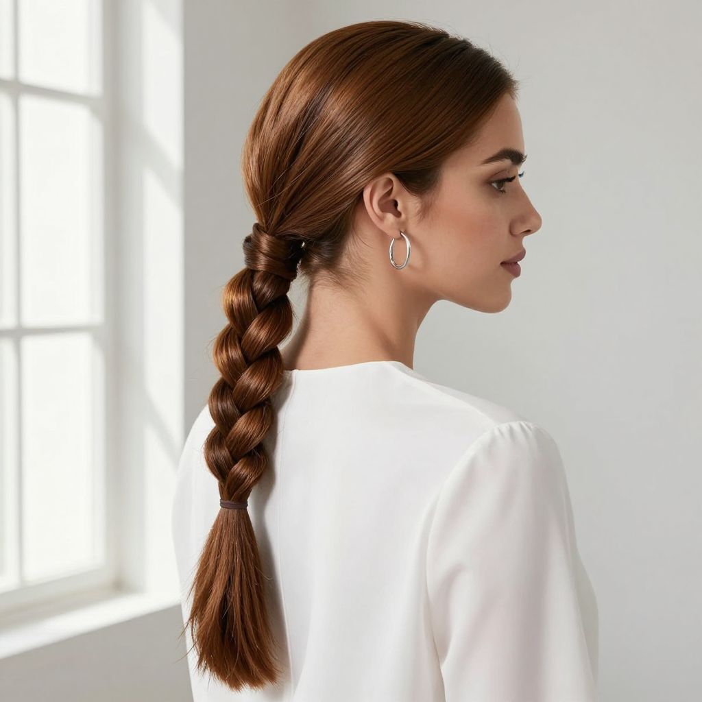 Inverted Braid Ponytail
