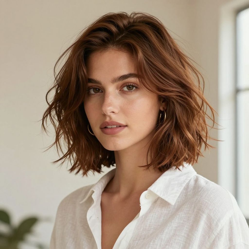 Tousled Bob with Face-Framing Layers