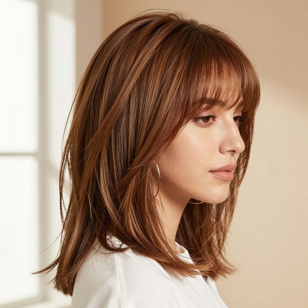 Half Up with Side Bangs