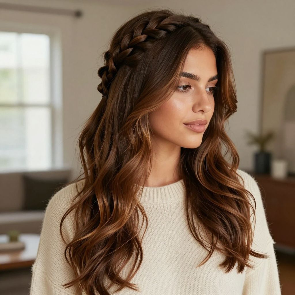 Fishtail Twisted Half Up