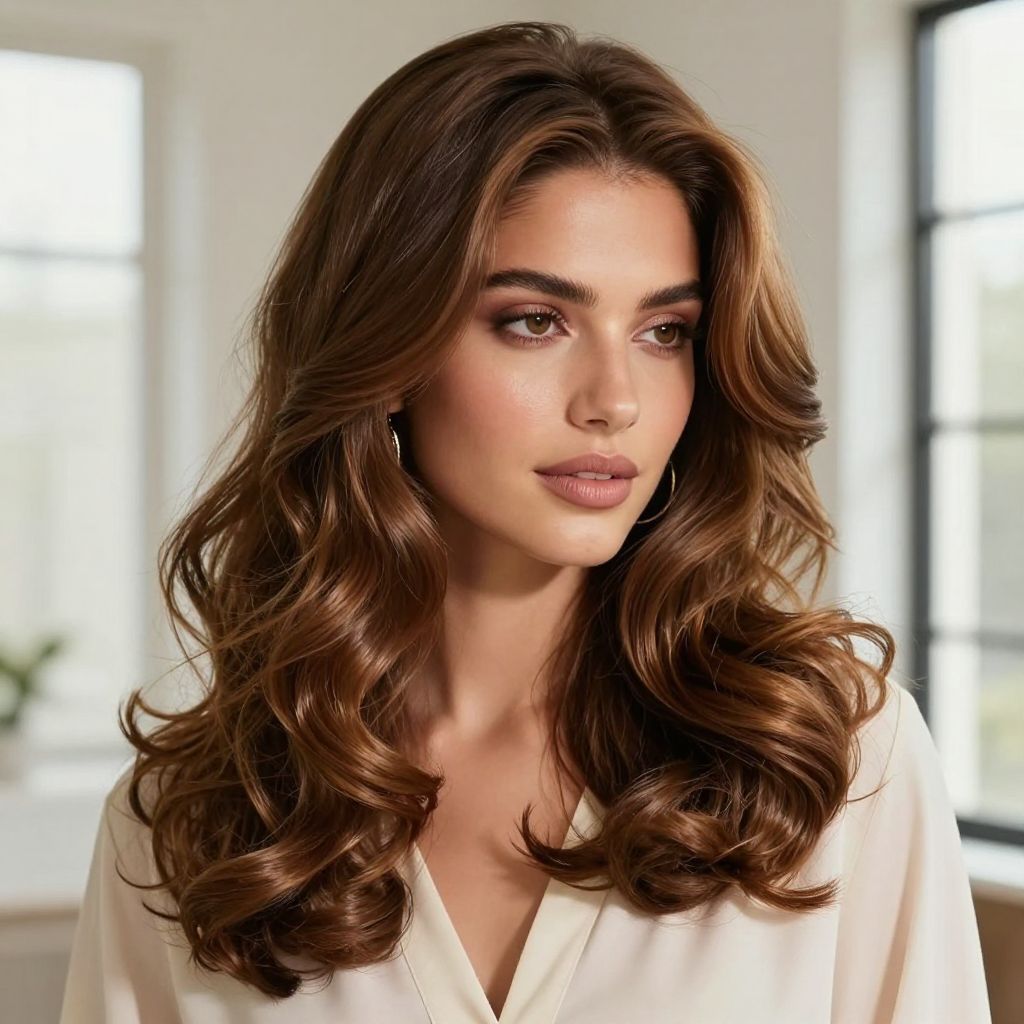 Half Up with Curled Ends