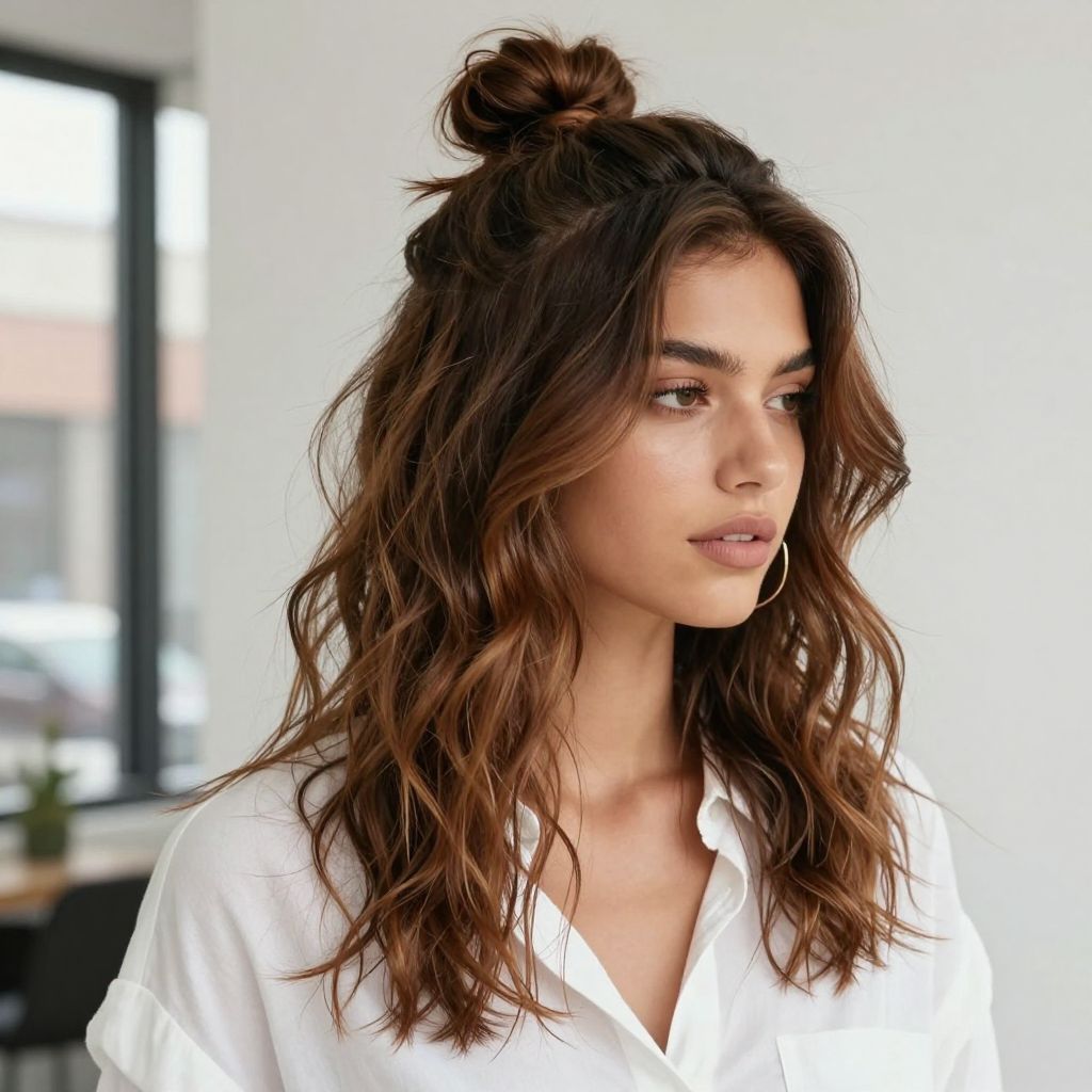 Messy Half Bun