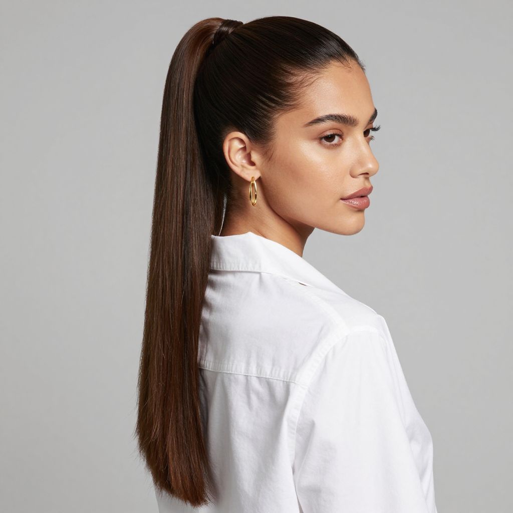 Sleek Half Up Ponytail