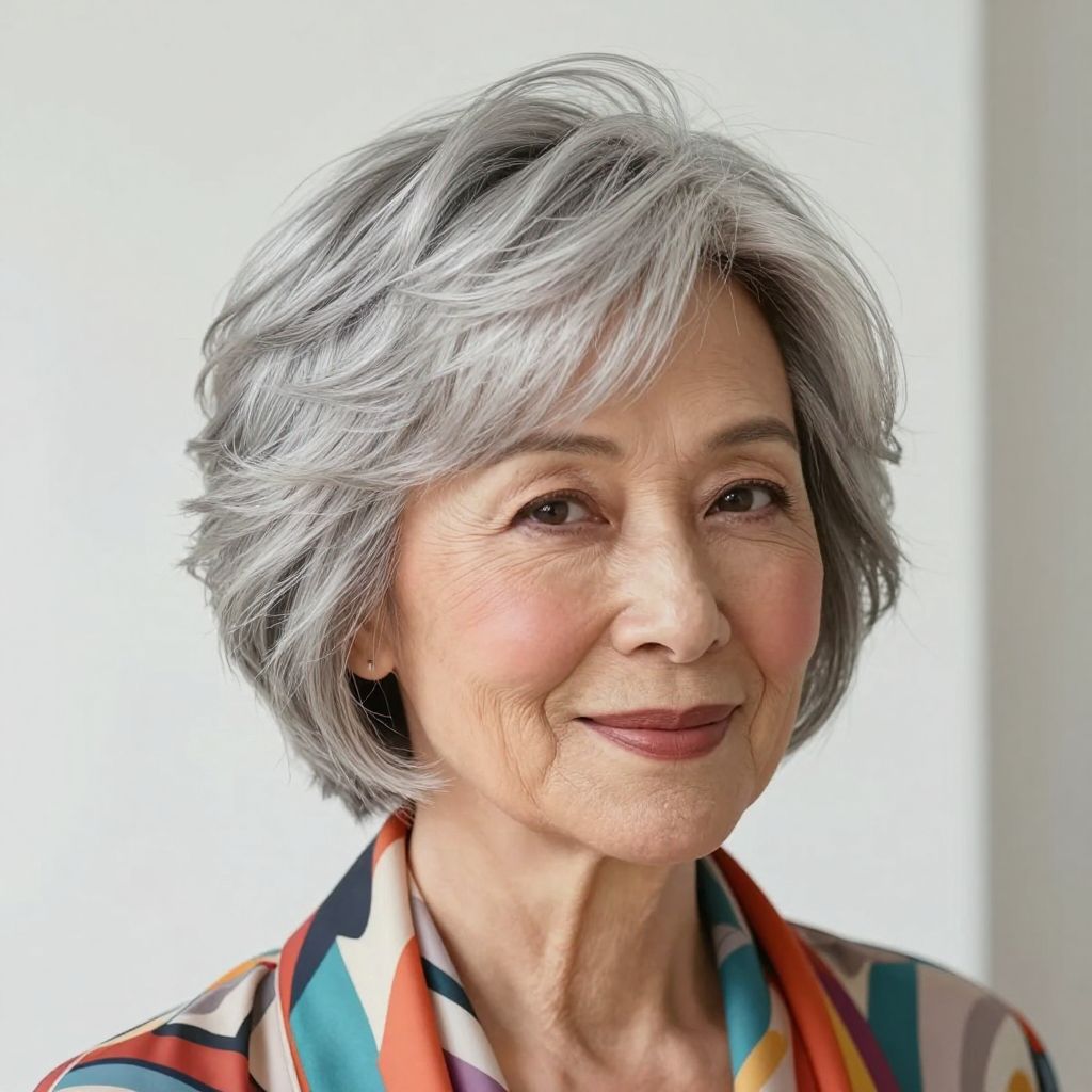 Mini Layered Cut with Volume hairstyle