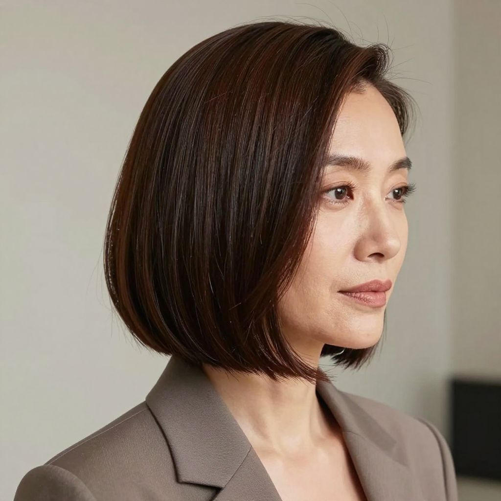 Sleek Side Part Bob hairstyle