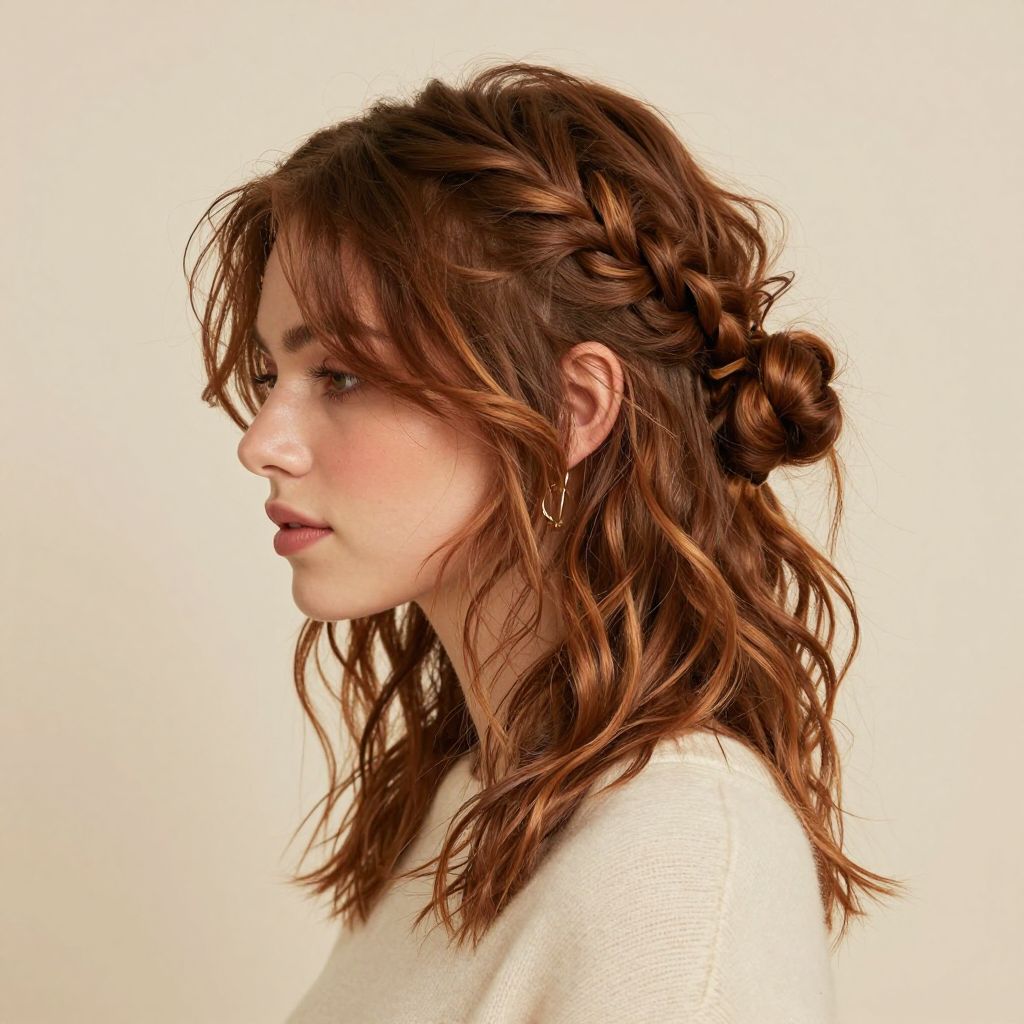 Messy Bun with Braided Detail