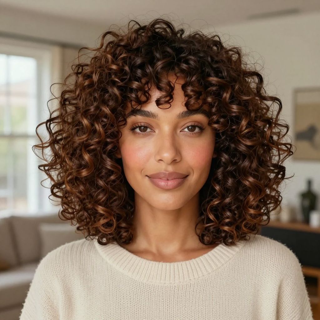 Voluminous Curly Bob