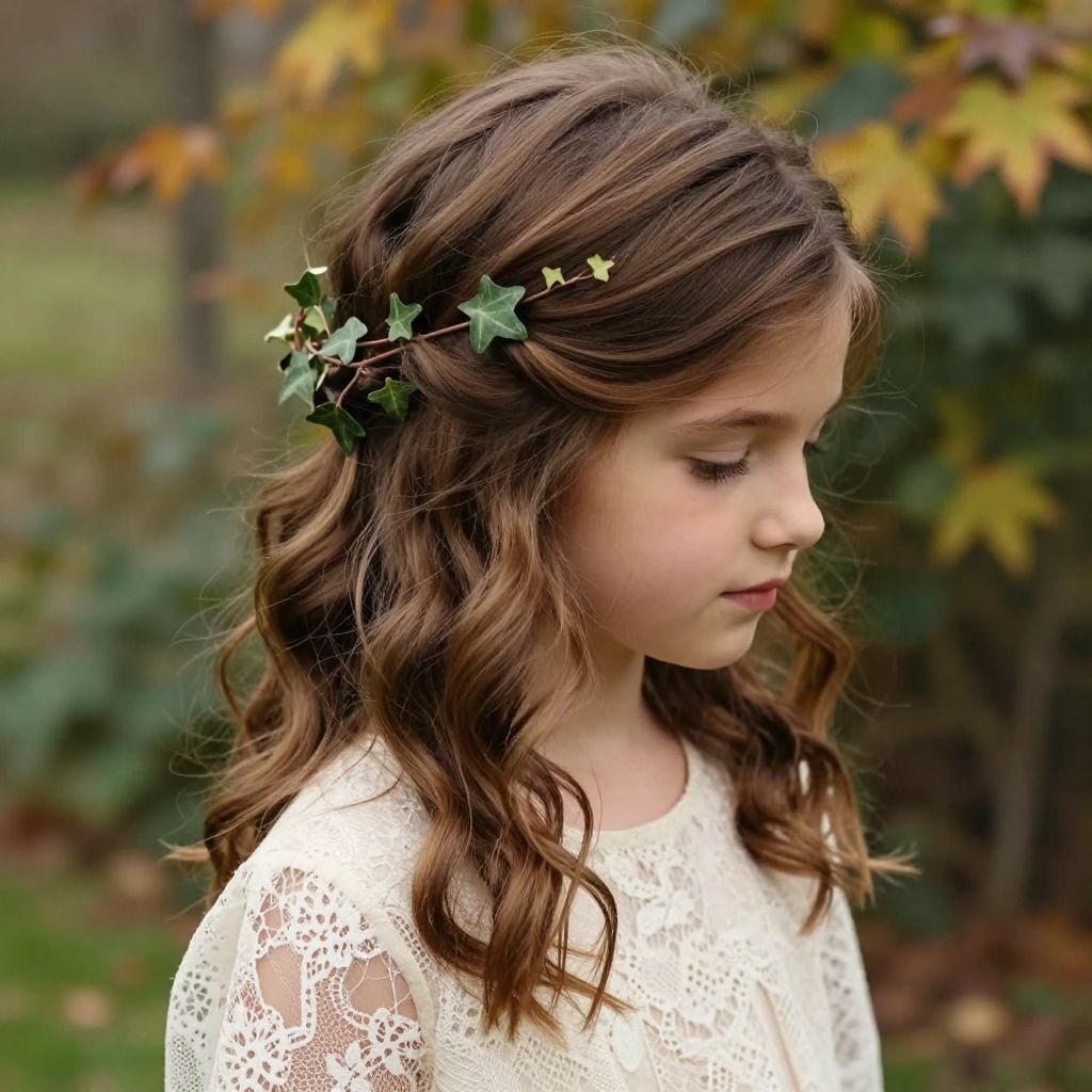 Low Loose Bun with Ivy Accents