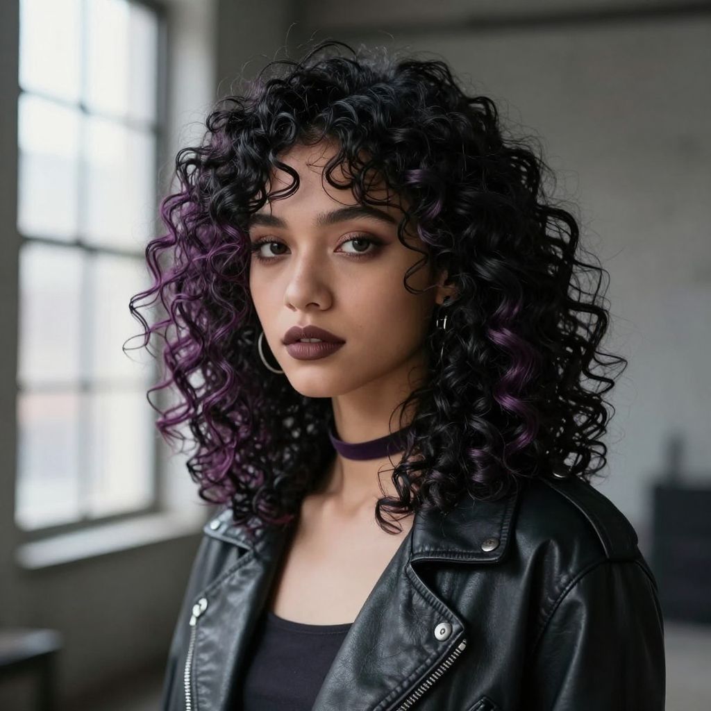 Tight Ringlet Curls with Dark Dye