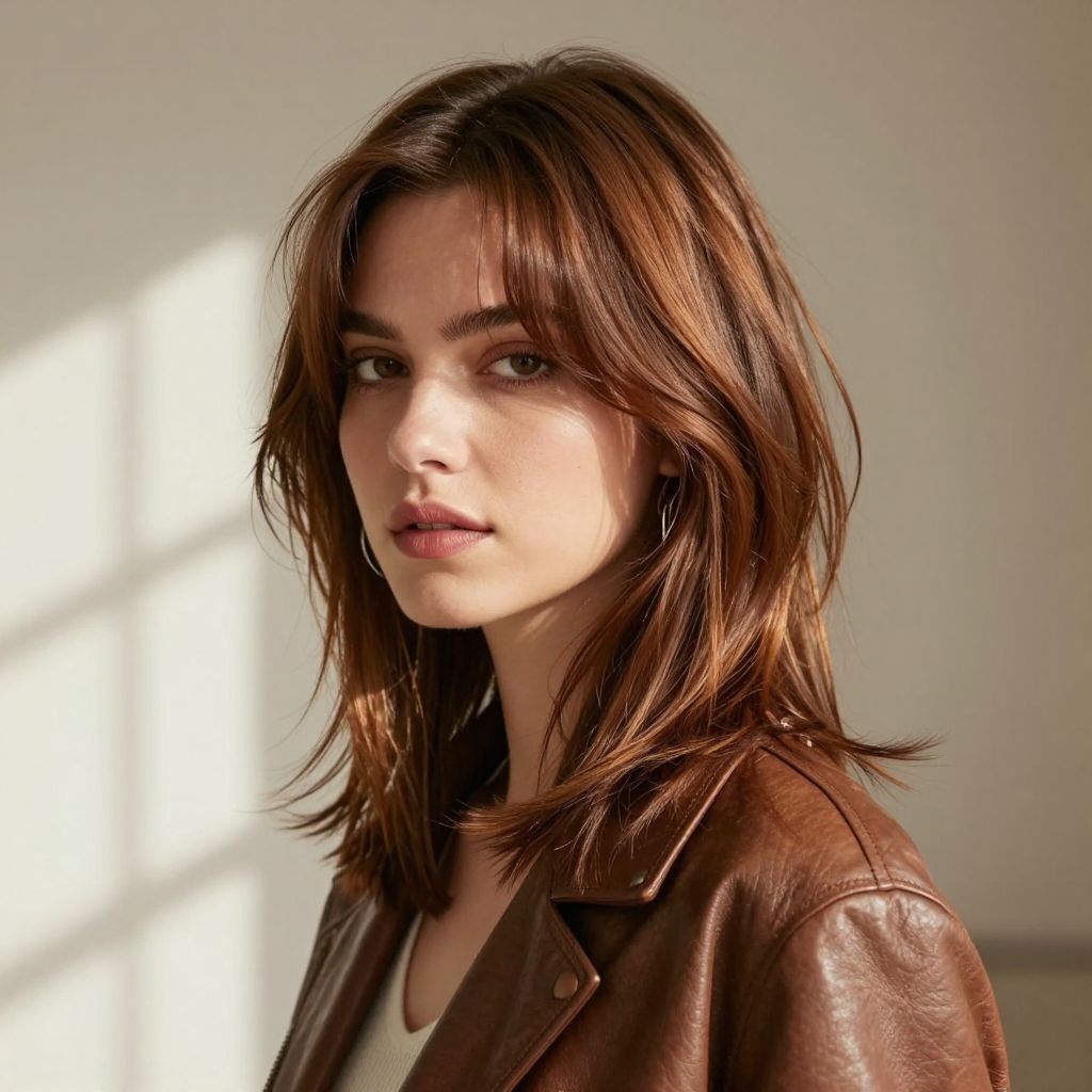 Layered Cut with Side Swept Bangs