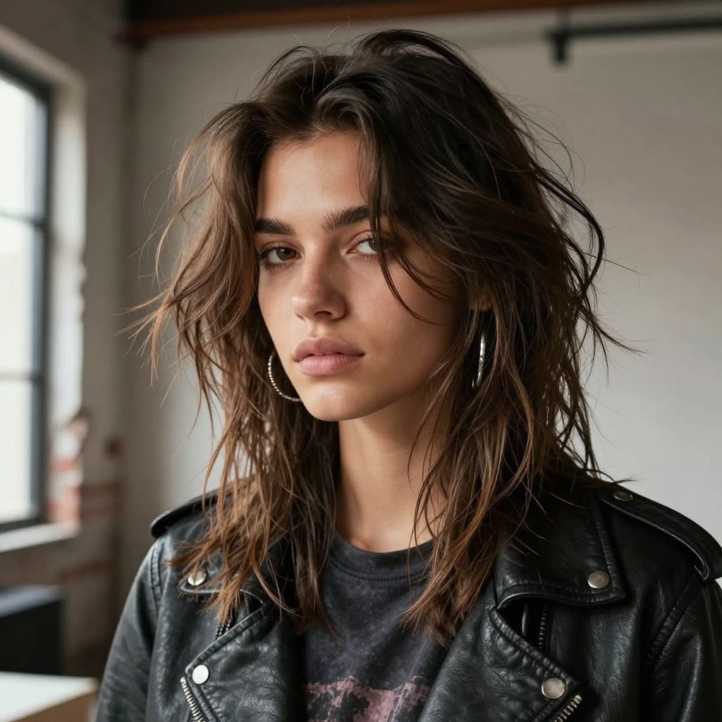 Tousled Updo with Wispy Strands