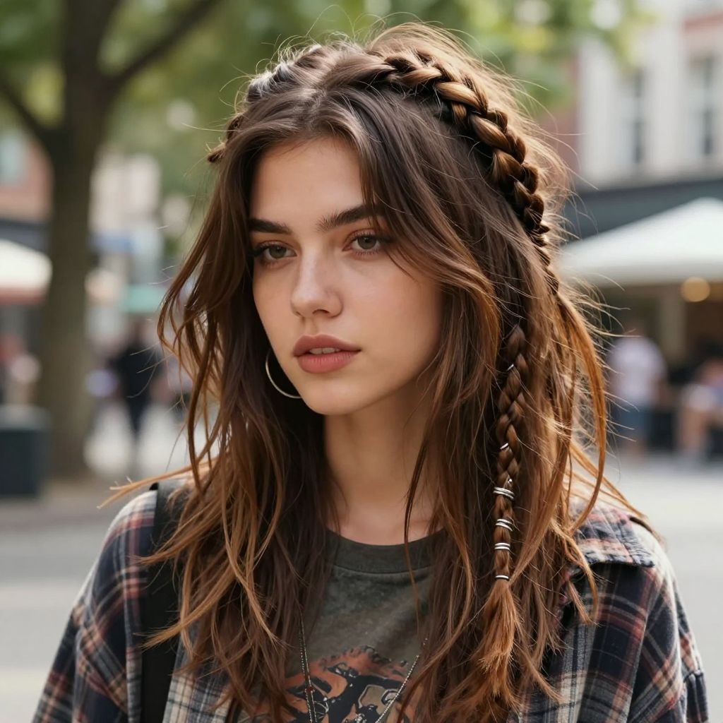 Braided Crown with Ragged Ends