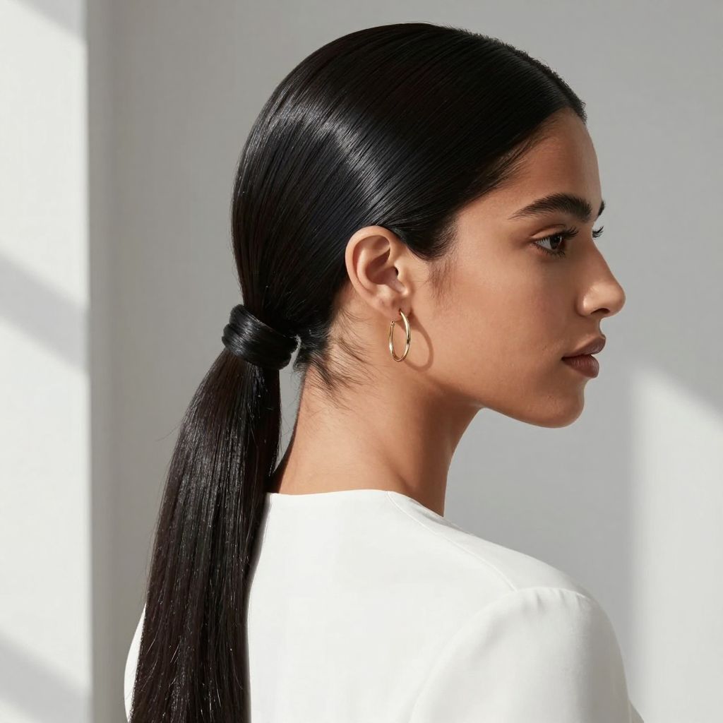 The Sleek Low Ponytail Elegance