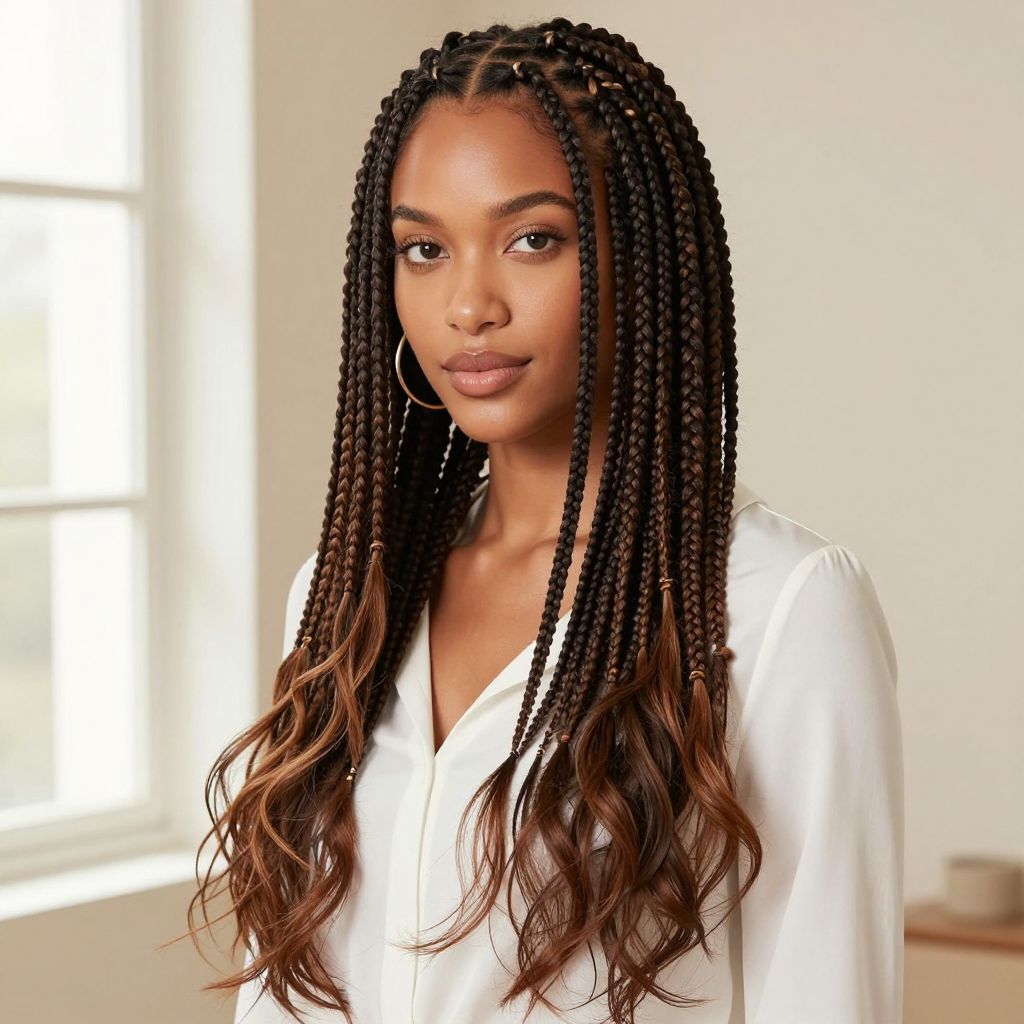 Micro Braids With Free Flowing Ends