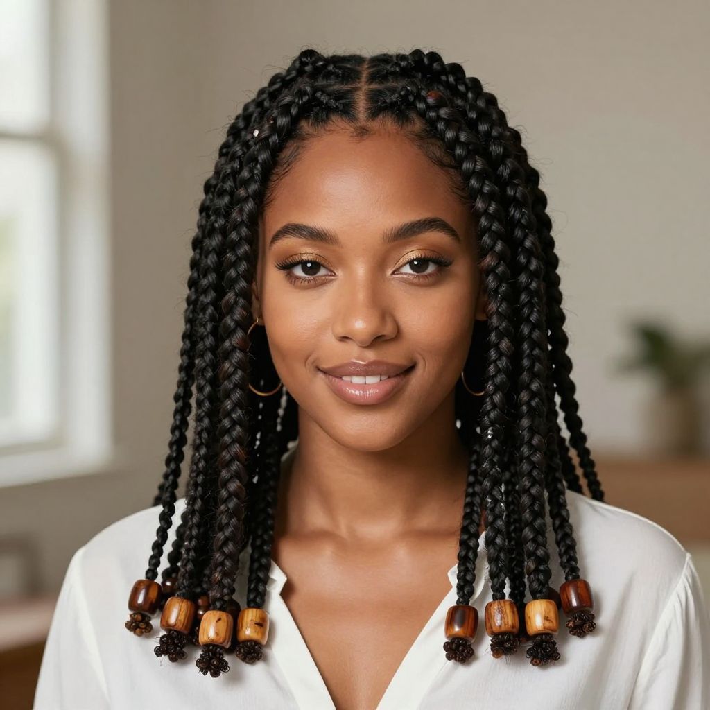 Fulani Braids With Beads