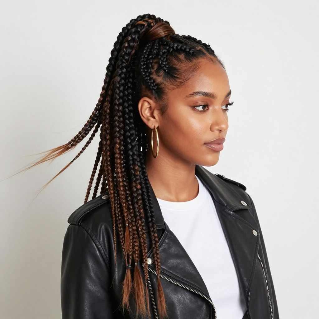 Feed In Braided Ponytail
