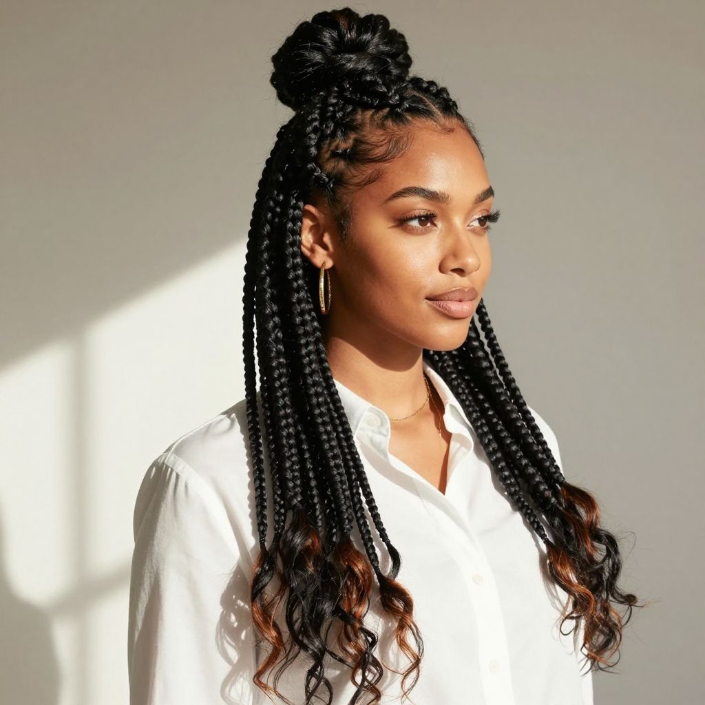 Half Up Half Down Braids