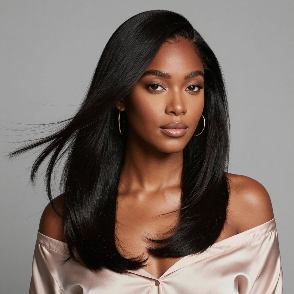 Side Part Silk Press