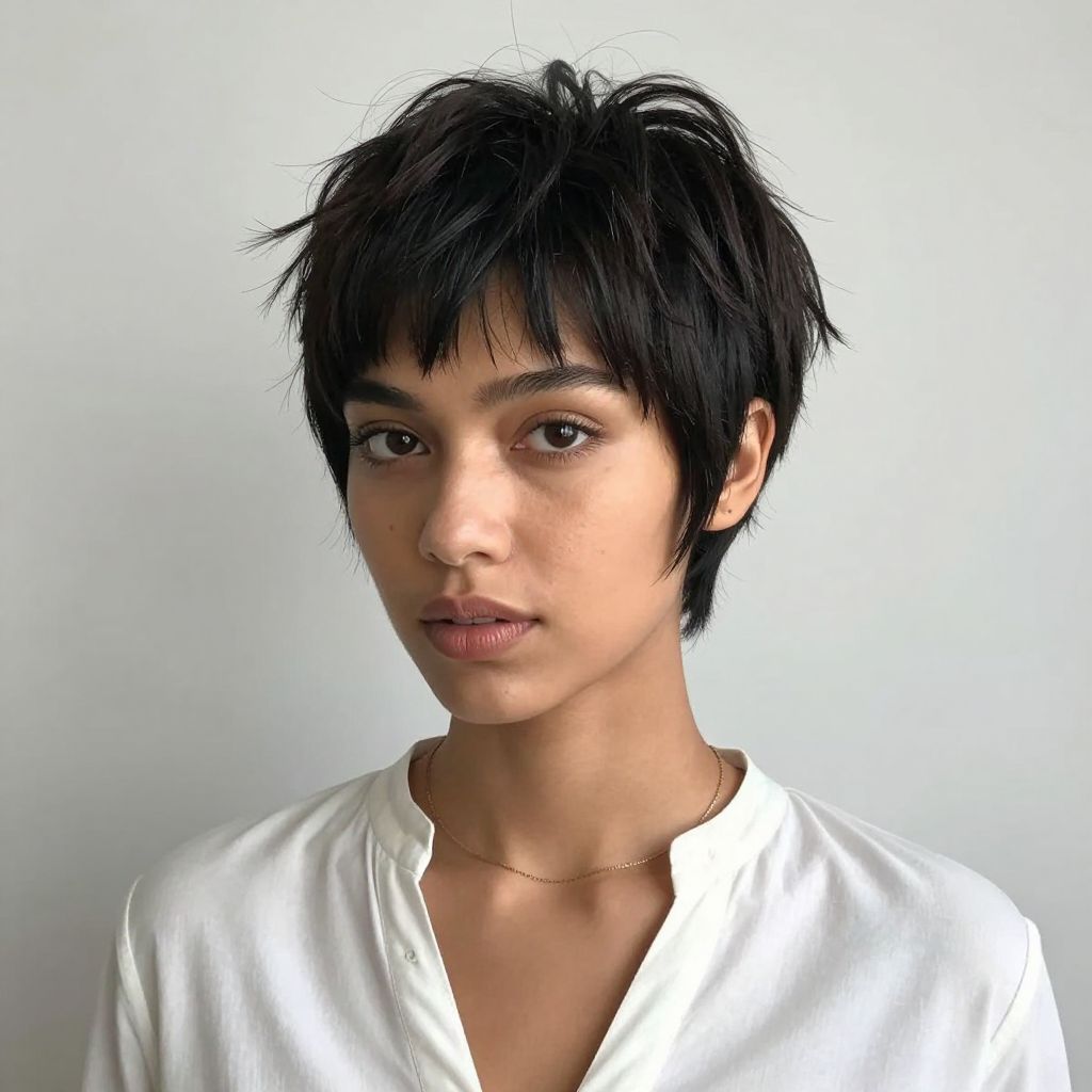 Pixie Cut with Soft Fringe