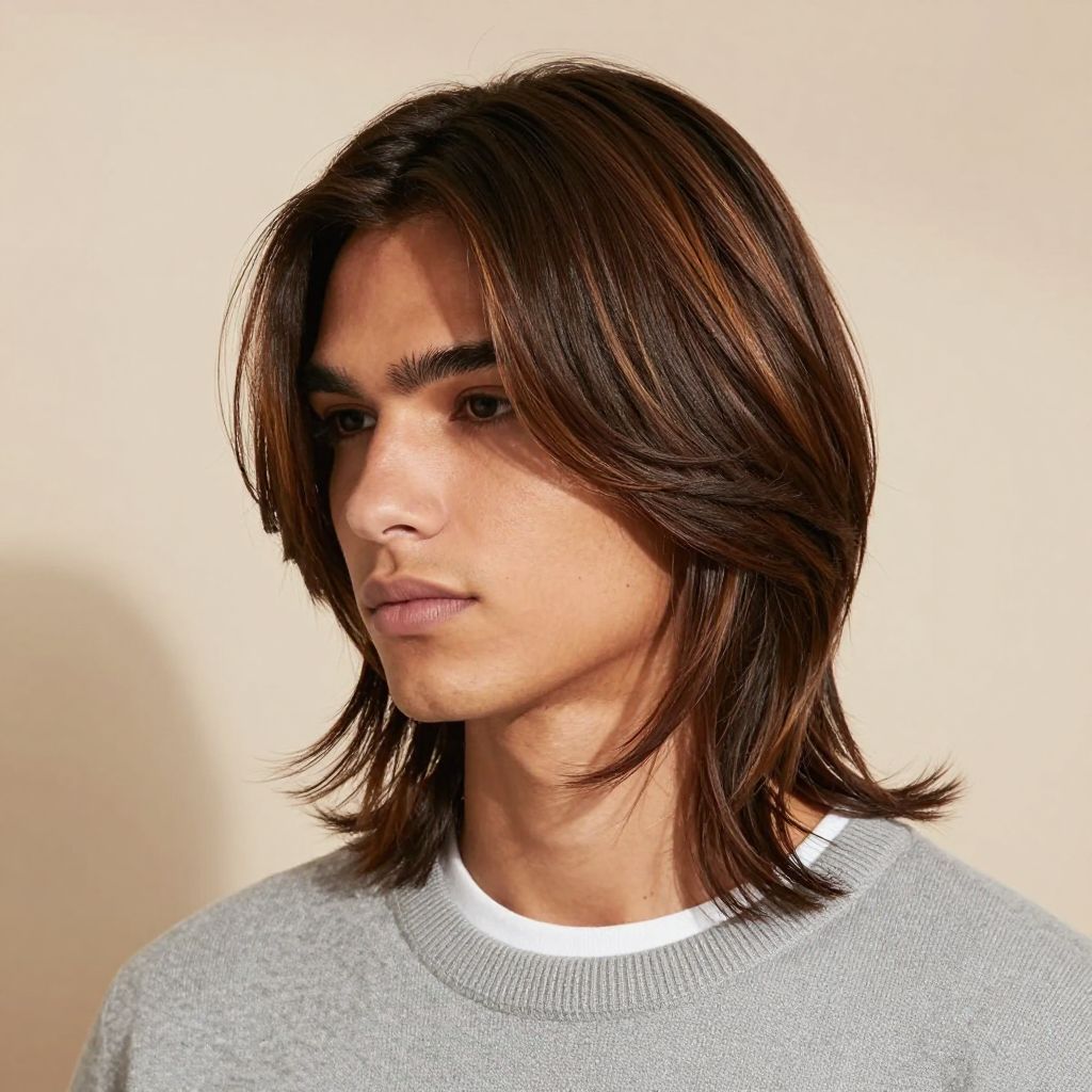 Natural Flow With Soft Taper for diamond face shape male