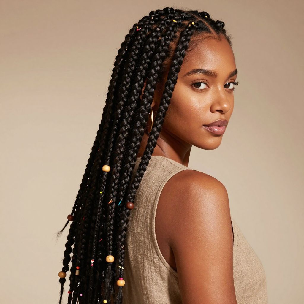 Classic Box Braids with a Twist