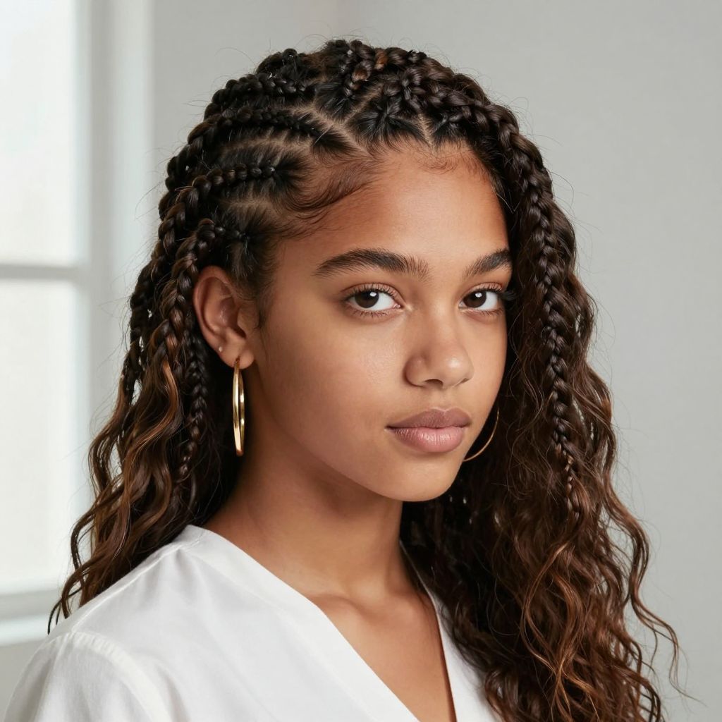 Side Cornrow Braid